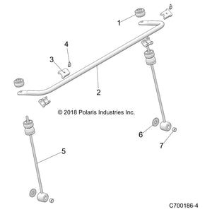 Stabilizer Bar, Front, Black by Polaris 5340553-329 OEM Hardware P5340553-329 Off Road Express