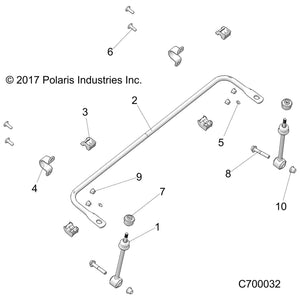 Stabilizer Bar, Front, Matte Bl by Polaris 5340150-458 OEM Hardware P5340150-458 Off Road Express