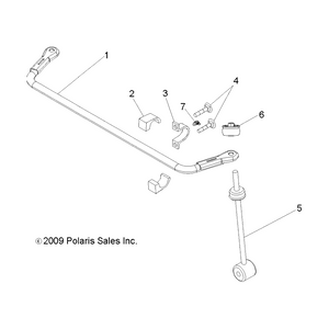 Stabilizer Bar, Gs Blk by Polaris 1016615-067 OEM Hardware P1016615-067 Off Road Express