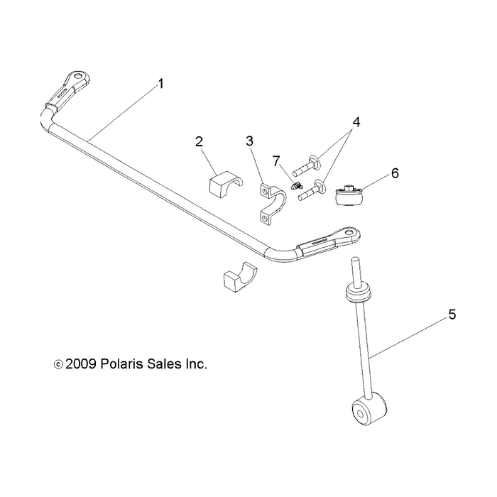 Stabilizer Bar, Gs Blk by Polaris