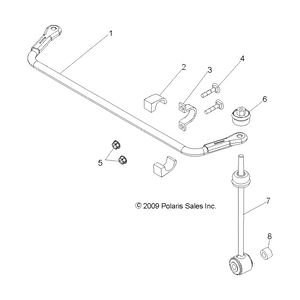 Stabilizer Bar, Matte Black by Polaris 1017068-458 OEM Hardware P1017068-458 Off Road Express