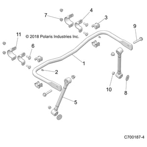 Stabilizer Bar, Rear, Matte Bla by Polaris 5340745-458 OEM Hardware P5340745-458 Off Road Express