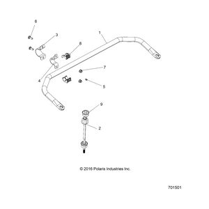 Stabilizer Bar Weld, Matte Blac by Polaris 1018964-458 OEM Hardware P1018964-458 Off Road Express