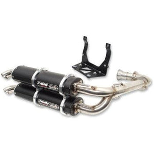 Stage 5 Dual Exhaust System Black by Trinity Racing TR-4161D-BK Dual Muffler 18300439 Parts Unlimited Drop Ship Black