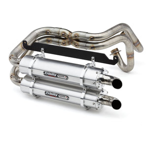 Stage 5 Exhaust System By Trinity Racing TR-4170D-BK-2 Dual Muffler 18300592 Parts Unlimited Drop Ship Brushed