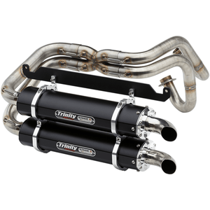 Stage 5 Exhaust System By Trinity Racing TR-4170D-BK Dual Muffler 18300593 Parts Unlimited Drop Ship Black