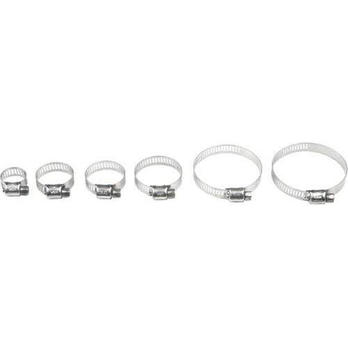 Stainless Steel Hose Clamps 10-25Mm 10/Pack By Helix