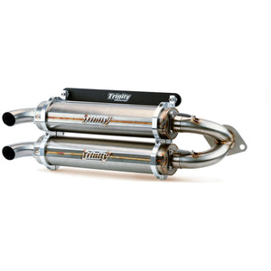 Stainless Steel Rzr Xp 1000 Slip On By Trinity Racing TR-4118S-SS Dual Muffler TR-4118S-SS Trinity Racing