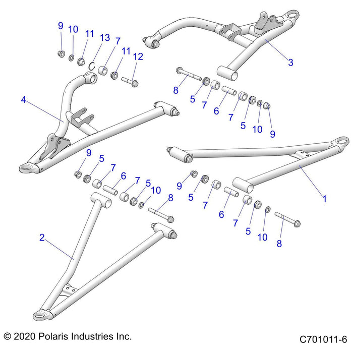 Standard Suspension Bushing, 10 by Polaris