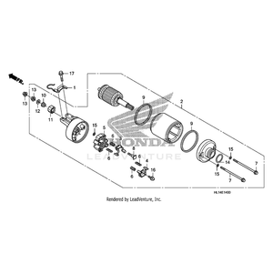 Starter Motor Assembly by Honda 06311-HL1-305 OEM Hardware 06311-HL1-305 Off Road Express Peach St