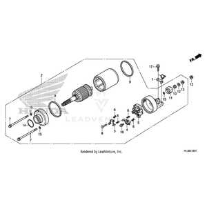 Starter Motor Assembly by Honda 31200-HL3-003 OEM Hardware 31200-HL3-003 Off Road Express Peach St