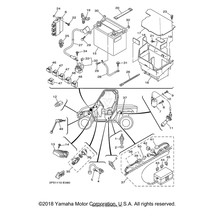 Starter Relay Assembly (Rc19-015) by Yamaha