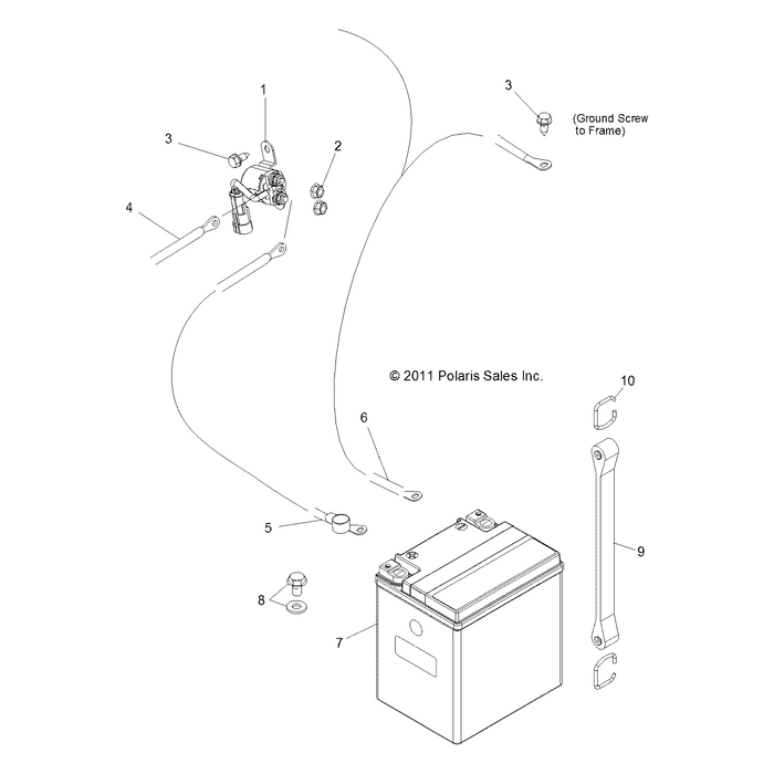 Starter Solenoid Cable, 35.5 In by Polaris