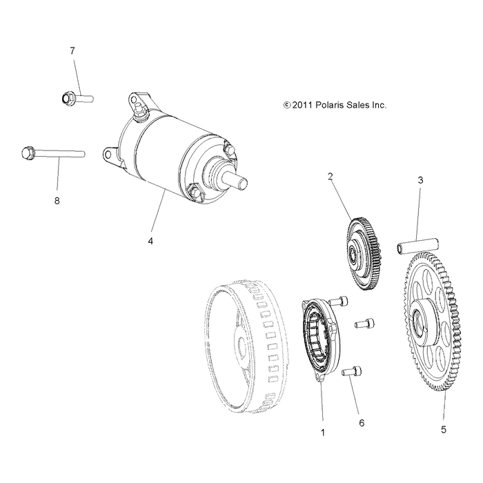 Starter Torque Limit Gear Pin by Polaris