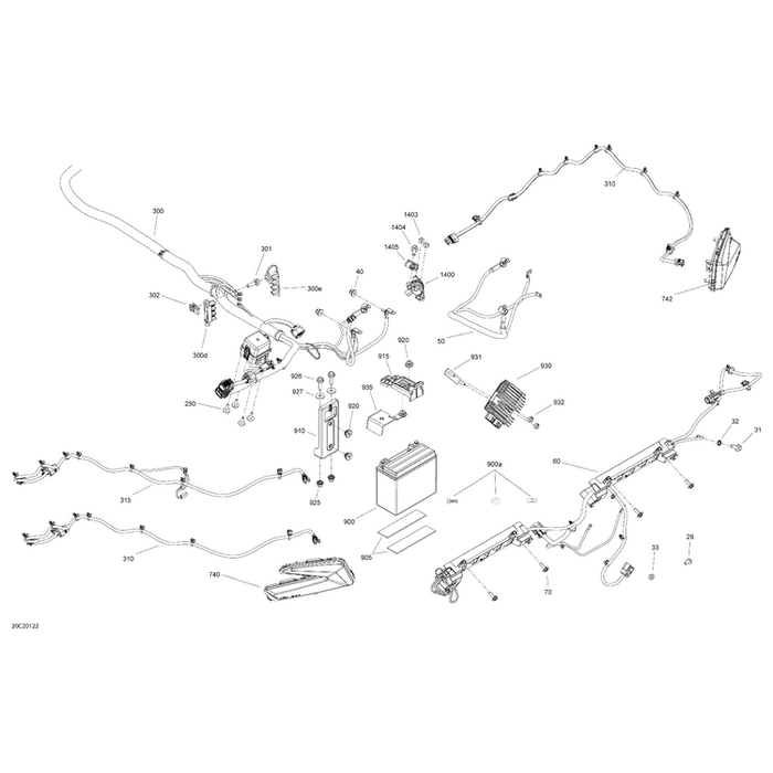 Starter Wiring Harness by Can-Am