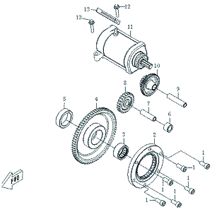 Starting Motor by CF Moto 0180-091100-0010 OEM Hardware 0180-091100-0010 Northstar Polaris