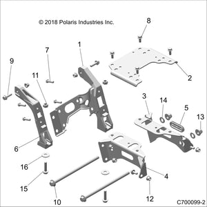 Steering Chassis Weld, Matte Bl by Polaris 1024101-458 OEM Hardware P1024101-458 Off Road Express