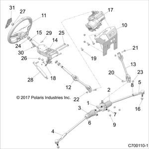 Steering Gear Box Assembly, 1.5 by Polaris 1824709 OEM Hardware P1824709 Off Road Express Drop Ship