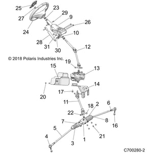 Steering Gear Box Assembly, 2.5 by Polaris 1824836 OEM Hardware P1824836 Off Road Express Drop Ship