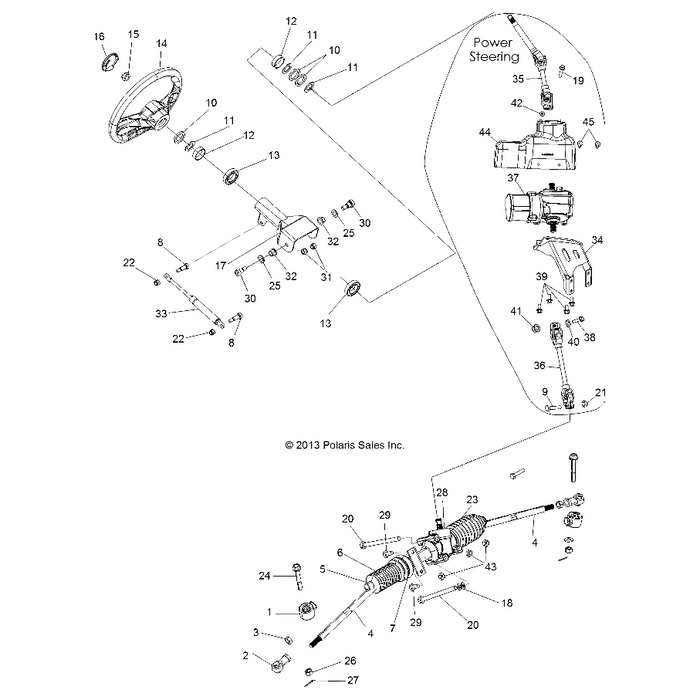 Steering Gear Box Assembly by Polaris