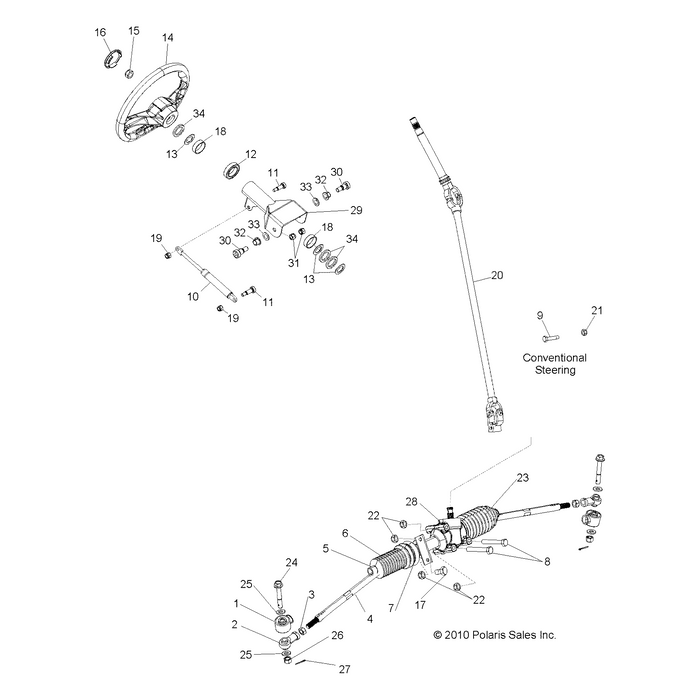 Steering Gear Box Assembly by Polaris