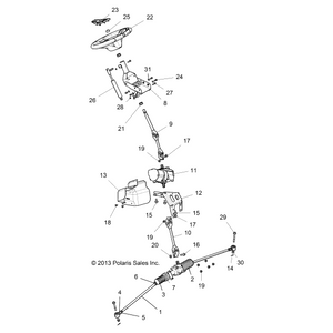 Steering Gear Box Assembly by Polaris 1823984 OEM Hardware P1823984 Off Road Express Drop Ship