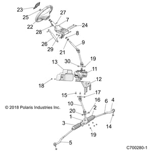 Steering Gear Box Assembly by Polaris 1824747 OEM Hardware P1824747 Off Road Express Drop Ship