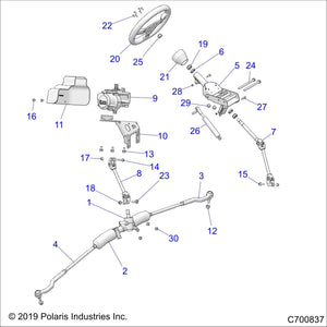 Steering Gear Box Assembly, Cas by Polaris 1824863 OEM Hardware P1824863 Off Road Express Drop Ship