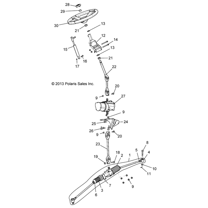 Steering Gear Box Assembly, Mud by Polaris