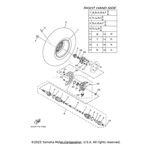 Steering Knuckle Assembly (Right) by Yamaha 2HC-F3502-10-00 OEM Hardware 2HC-F3502-10-00 Off Road Express