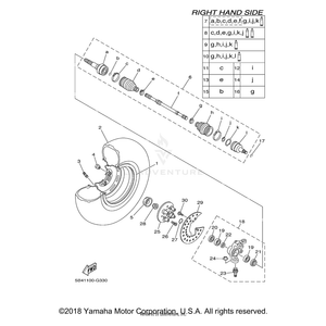 Steering Knuckle Assembly (Right) by Yamaha 5UG-F3502-12-00 OEM Hardware 5UG-F3502-12-00 Off Road Express