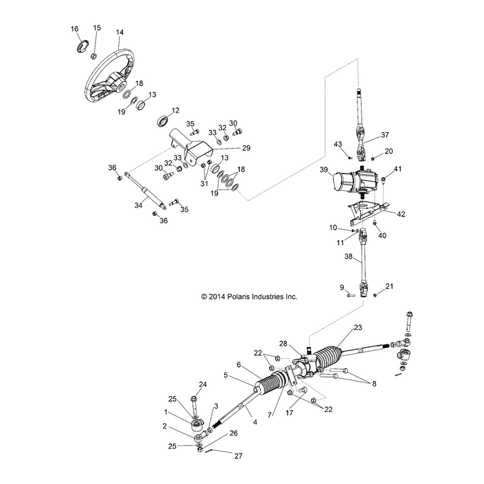 Steering Shaft, Lower by Polaris