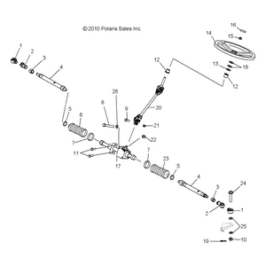 Steering Shaft, Upper/Lower by Polaris 1543241 OEM Hardware P1543241 Off Road Express Drop Ship