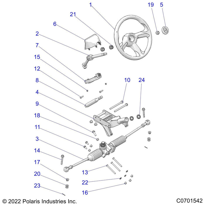 Steering Shaft, Upper/Lower by Polaris