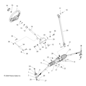 Steering Shaft With Joints, Low by Polaris 1823356 OEM Hardware P1823356 Off Road Express