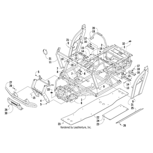 Steering Support-Black By Arctic Cat 2506-436 OEM Hardware 2506-436 Core Power Equipment