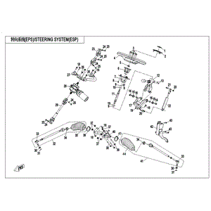 Steering Tie Rod Lh by CF Moto 5HY0-104100-10000 OEM Hardware 5HY0-104100-10000 Northstar Polaris