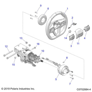 Steering Wheel, 2 Button Modifi by Polaris 1824954 OEM Hardware P1824954 Off Road Express Drop Ship