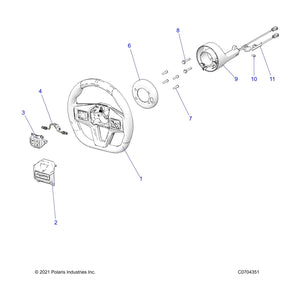 Steering Wheel by Polaris 1824806 OEM Hardware P1824806 Off Road Express