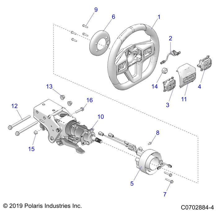 Steering Wheel Module Switch, R by Polaris