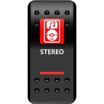 Stereo Rocker Switch Red by Moose Utility