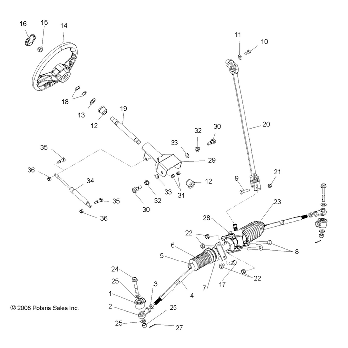 Stering Shaft, Upper by Polaris