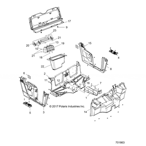 Storage Box by Polaris 5451223 OEM Hardware P5451223 Off Road Express