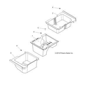 Storage Box,Center,Mudder by Polaris 5452787 OEM Hardware P5452787 Off Road Express