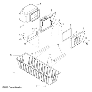 Storage Box, Cover by Polaris 5435650-070 OEM Hardware P5435650-070 Off Road Express