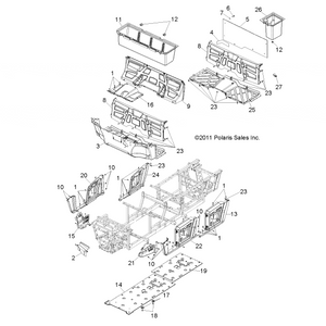 Storage Box, Gloss Black by Polaris 5437629-070 OEM Hardware P5437629-070 Off Road Express