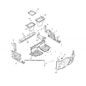 Storage Box, Left, Gloss Black by Polaris 5450350-070 OEM Hardware P5450350-070 Off Road Express