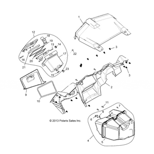 Storage Compartment Latch by Polaris 7081715 OEM Hardware P7081715 Off Road Express