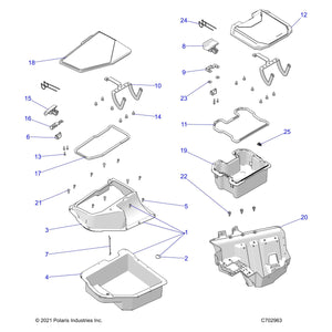 Storage-Dash,Front,Center,Blk by Polaris 5455494-070 OEM Hardware P5455494-070 Off Road Express