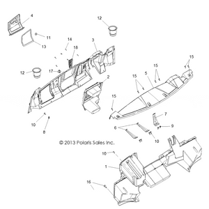 Storage Dash, Gloss Black, by Polaris 5439017-070 OEM Hardware P5439017-070 Off Road Express